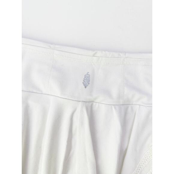 free people white pleats and thank you mini skort - size large - Picture 8 of 8